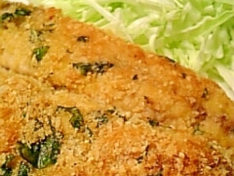 フライパンで作るいわしのバジルチーズ焼き♪